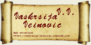 Vaskrsija Veinović vizit kartica